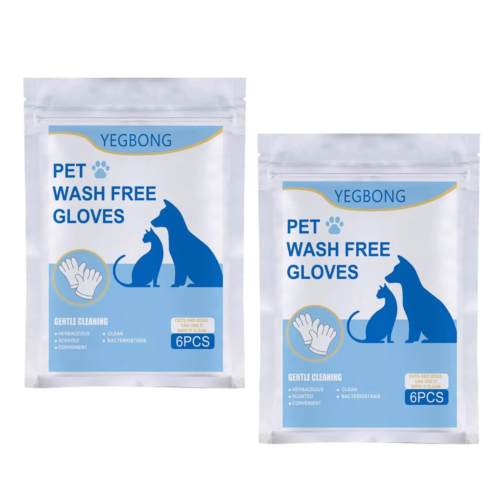 12Pcs Dog Cleaning Glove Wipe for Dogs and Cats Disposable Pet Cleaning Wipe
