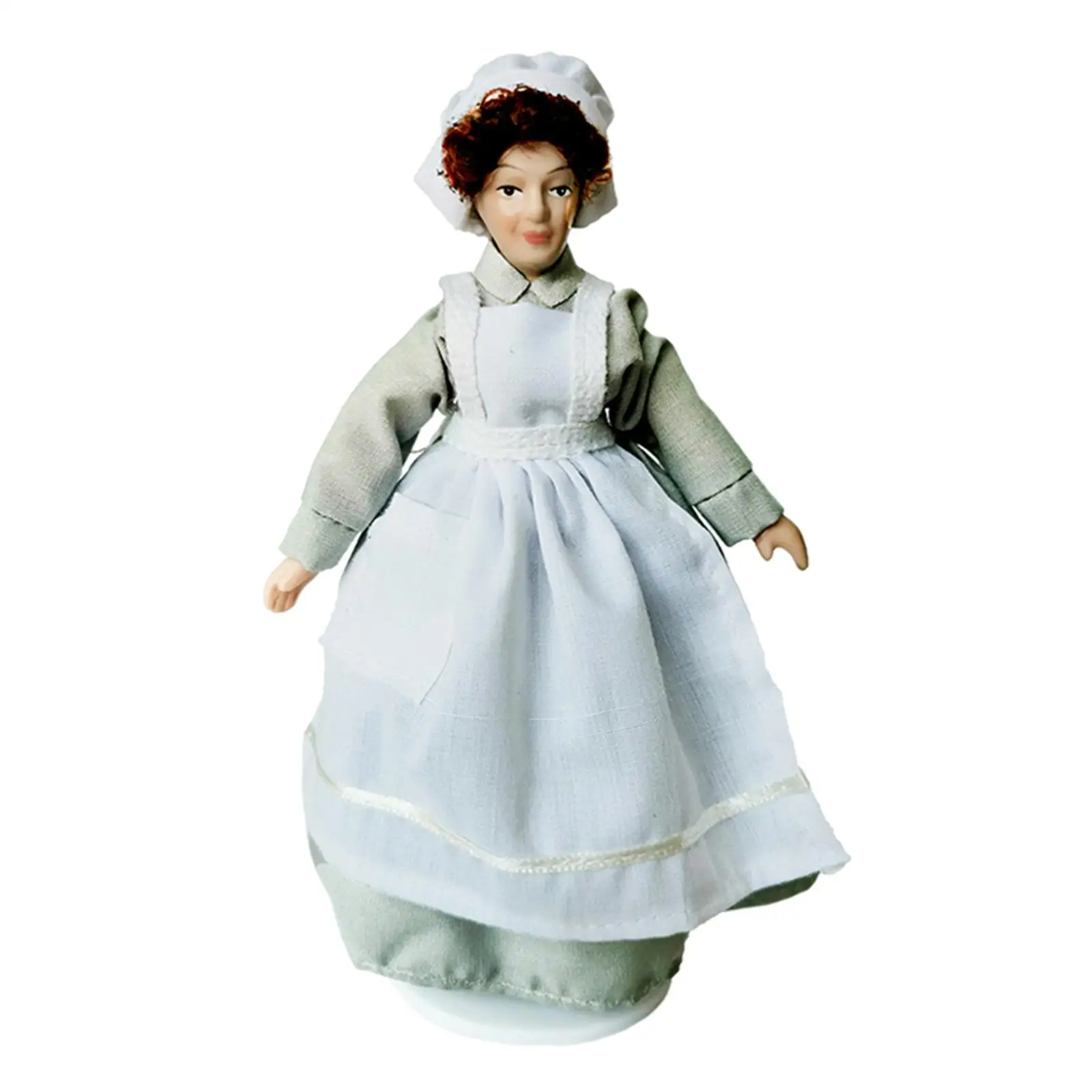 :12 Dolls House Mini Porcelain Doll People girl and kids Toys