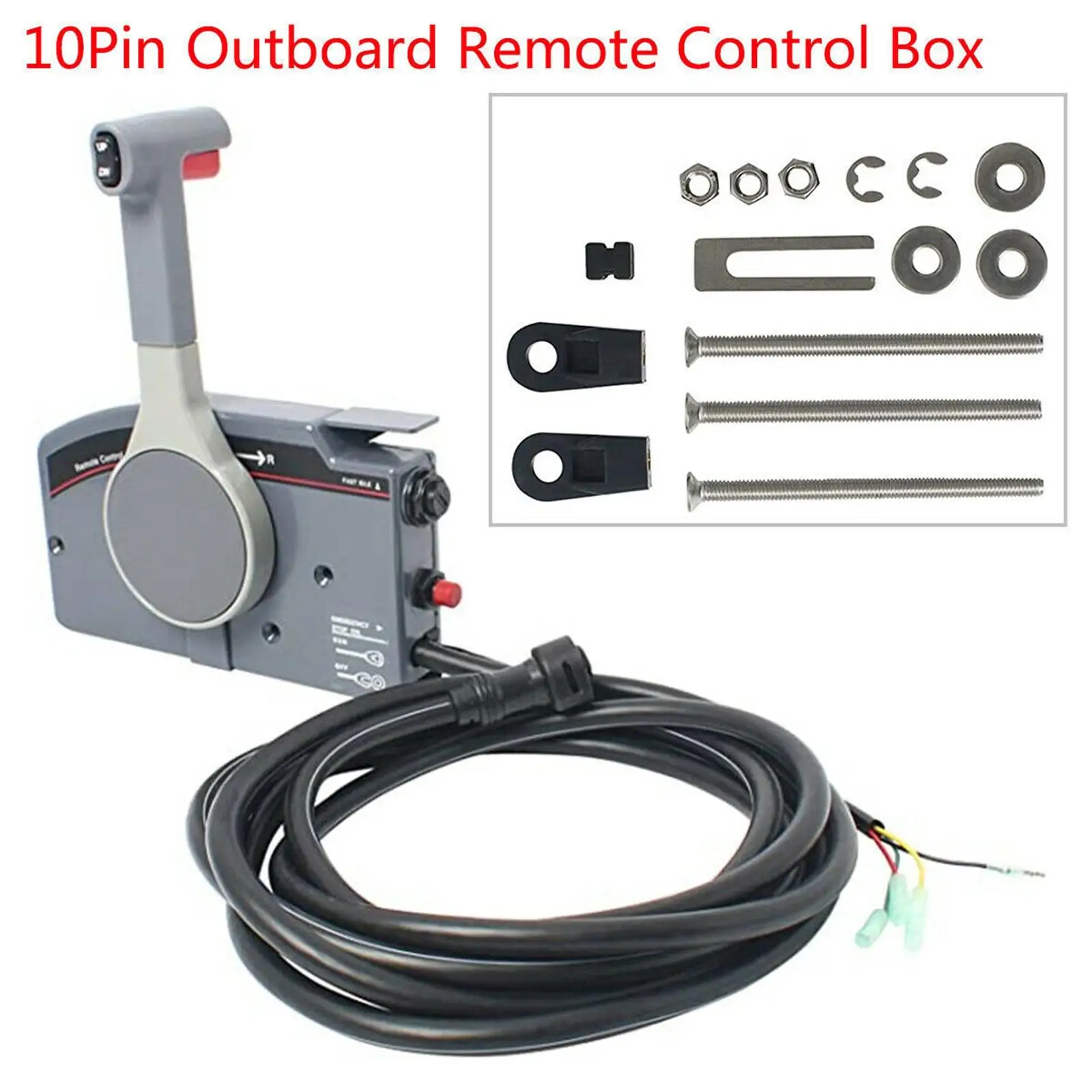 10Pin Outboard Remote Control Box Fits for Boat Engines