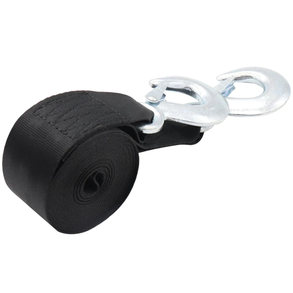 High Strength& Heavy Duty Tow Strap with Safety Hooks | 2 inch x 13 feet | 10,000 LB Capacity