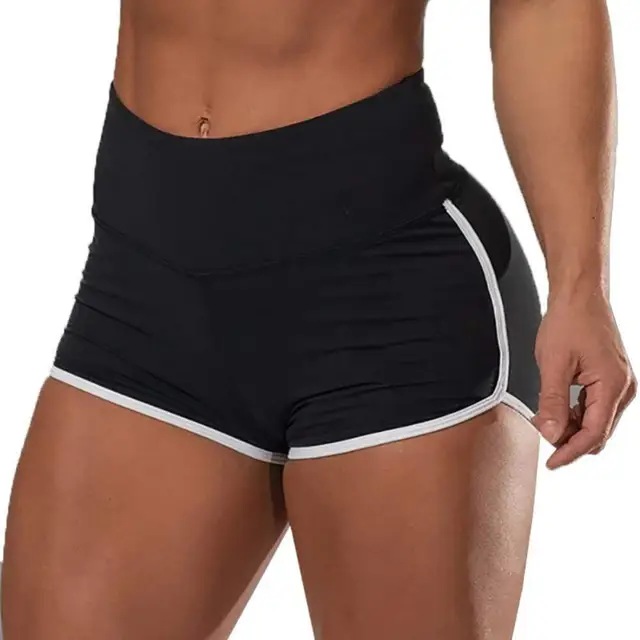 Cintura alta desportivo shorts elastano roxo magro pêssego hip lift quente  shorts de fitness babes coreano moda feminina run shorts rosa 298v -  AliExpress