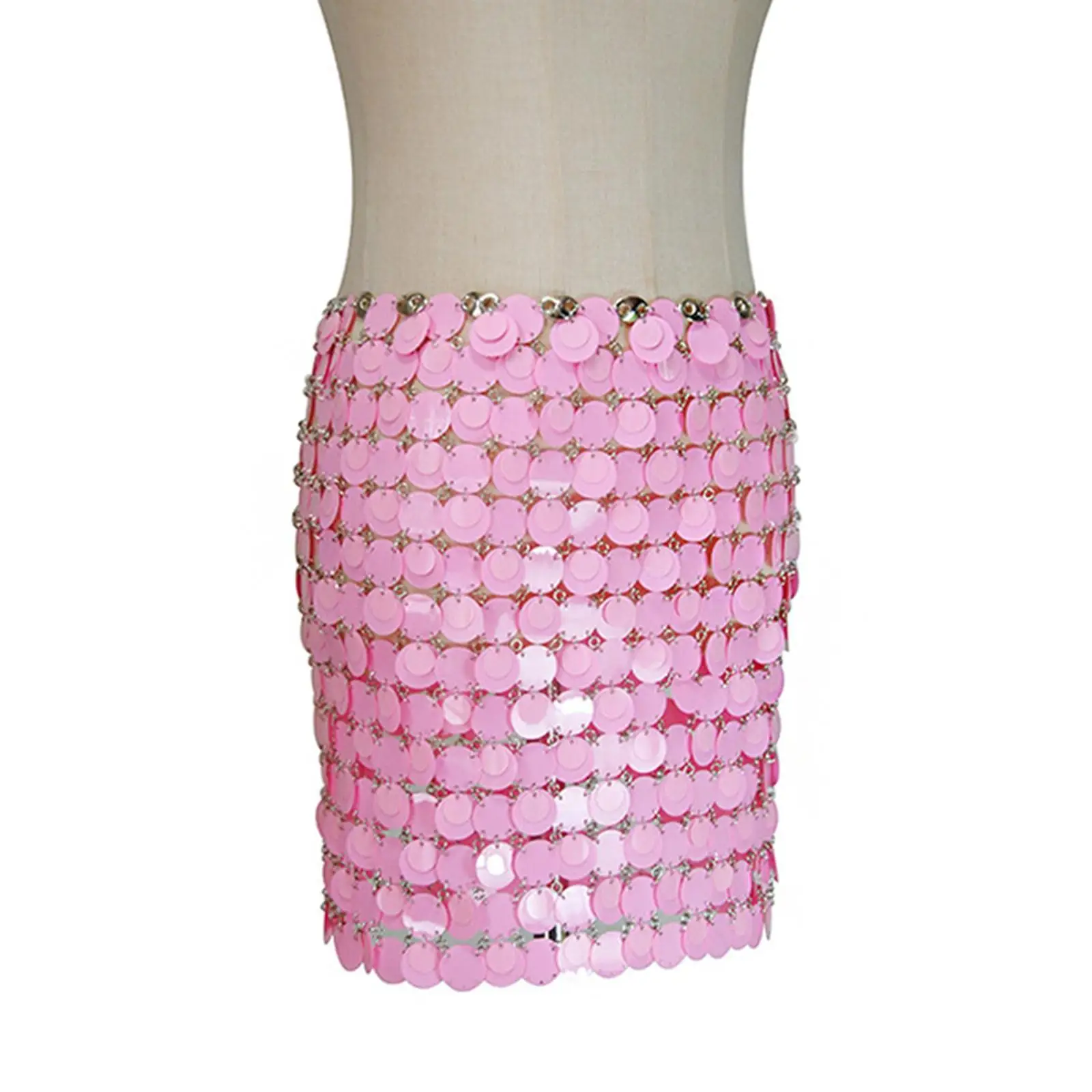 Fashion Sequins Skirt Sparkly Hip Skirts Glitter Skirts Costume Accessories for Nightclub Carnival Cosplay Masquerade Dance