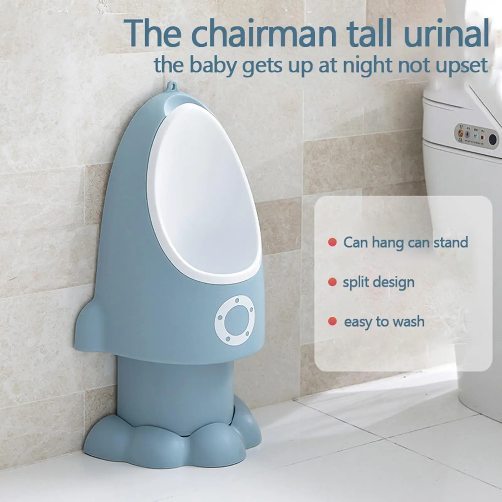 Rocket Shape Child Potty Urinal Hanging Pee Trainer Urinal Trainer for Boys