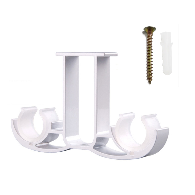 Description Picture 3 of item1pc Double Curtain Rod Brackets Window Hardware Holder Home Decor Side Top Mounted