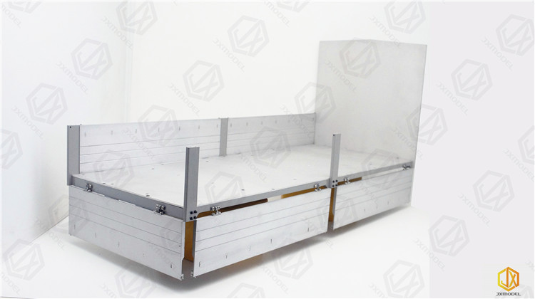 CNC Aluminium Legierung KIT Ausgebrannte Wagen Körper Fracht Box 1/14 Für Tamiya RC Lkw Anhänger Kipper Für Scania MAN F2000 Auto Diy Teile – Detail 11