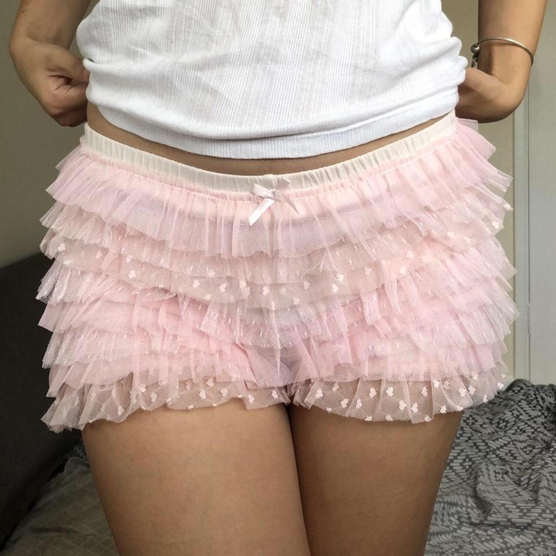 feminino, kawaii, multi camadas, babados, bloomers, fantasia de fada, retrô, kawaii, Y2K