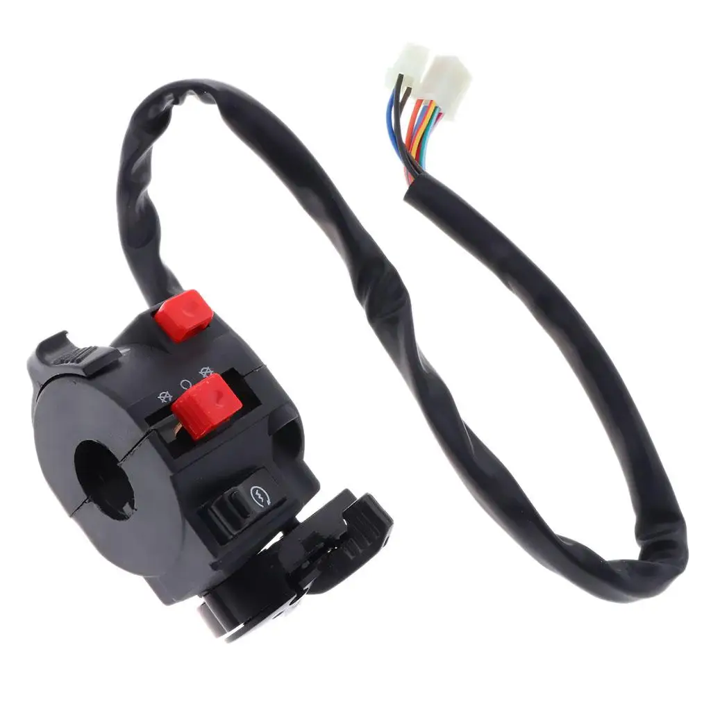 CNC Engine Kill Switch Headlight Fog Spot Light Switch Button for 50/70/90/110/125cc Quad Bike ATV Black