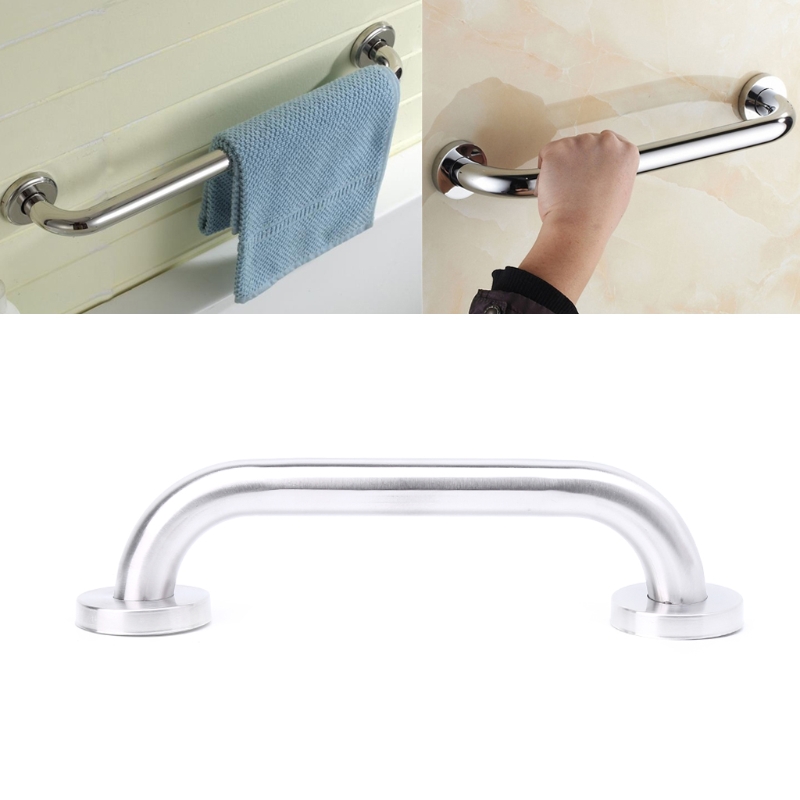 Description Picture 6 of item25cm Bathroom Shower Tub Handrail Stainless Steel Safety Toilet Support Rail Grab Handle Towel Bar