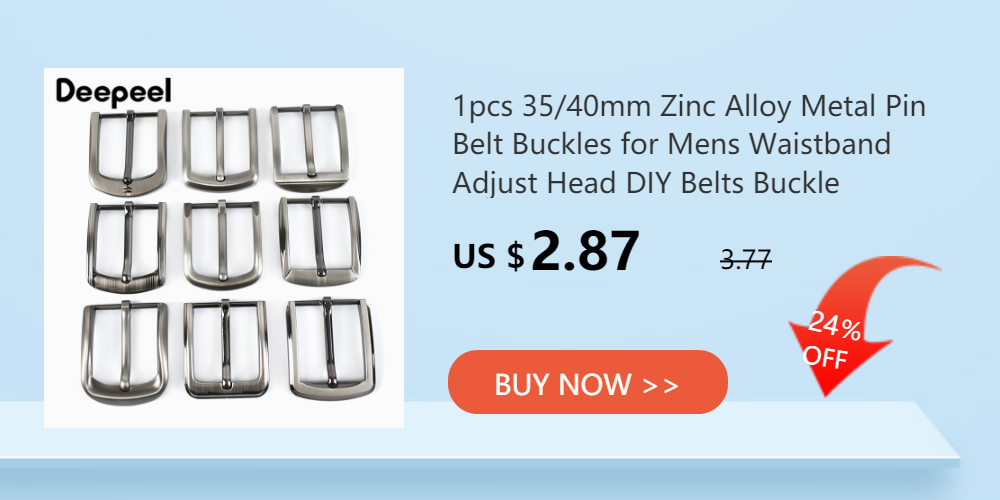 1Pc Deepeel 38mm High Quality Men's Belt Connection Leather Pin Buckles Solid Brass Belts Buckle with Rivet DIY Craft Decoration