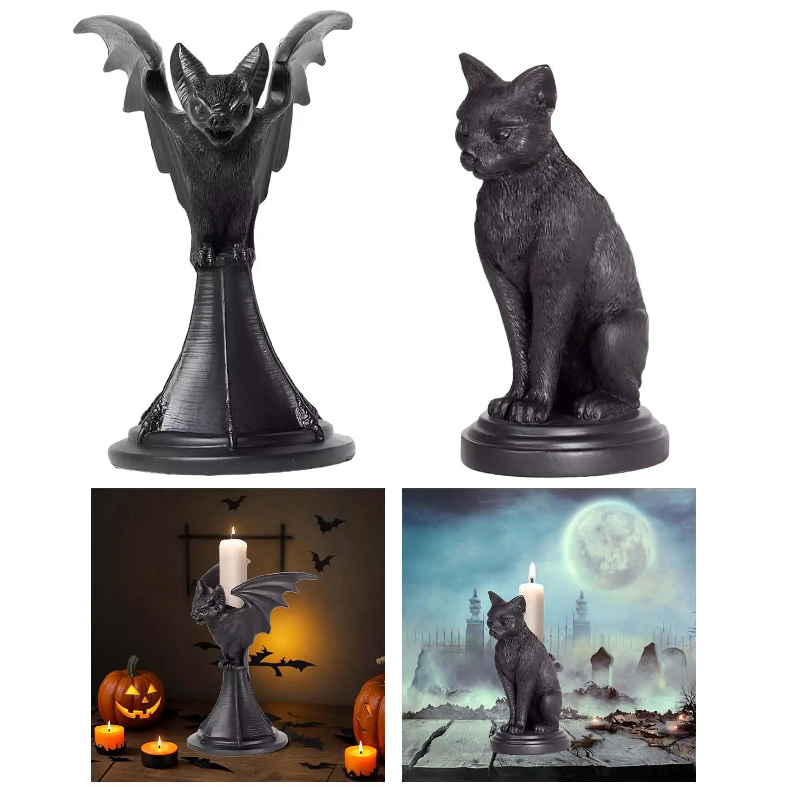 Candle Holder Candleholder Home Decor Accessory Halloween Gothic Candlestick