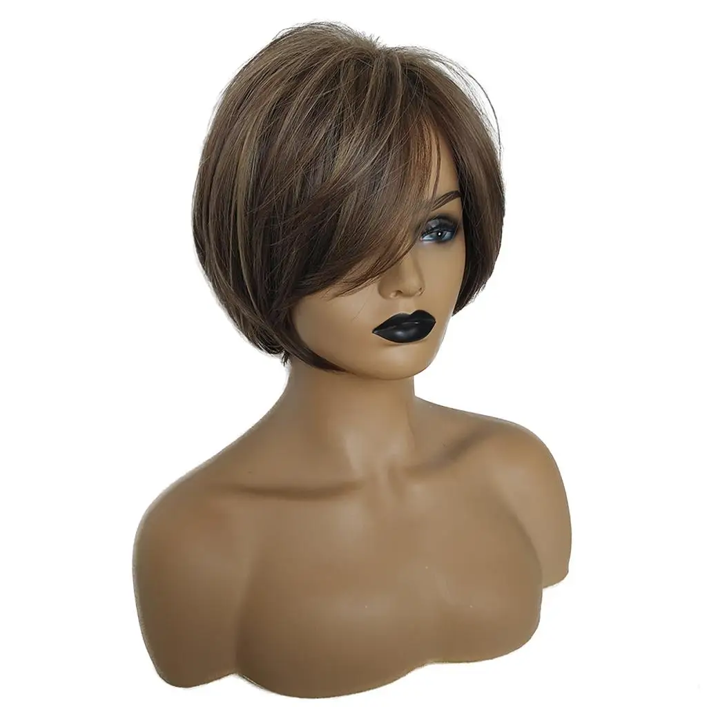 Womens Fashion   Feathered Straight Highlights Bob Style Synthetic  OK