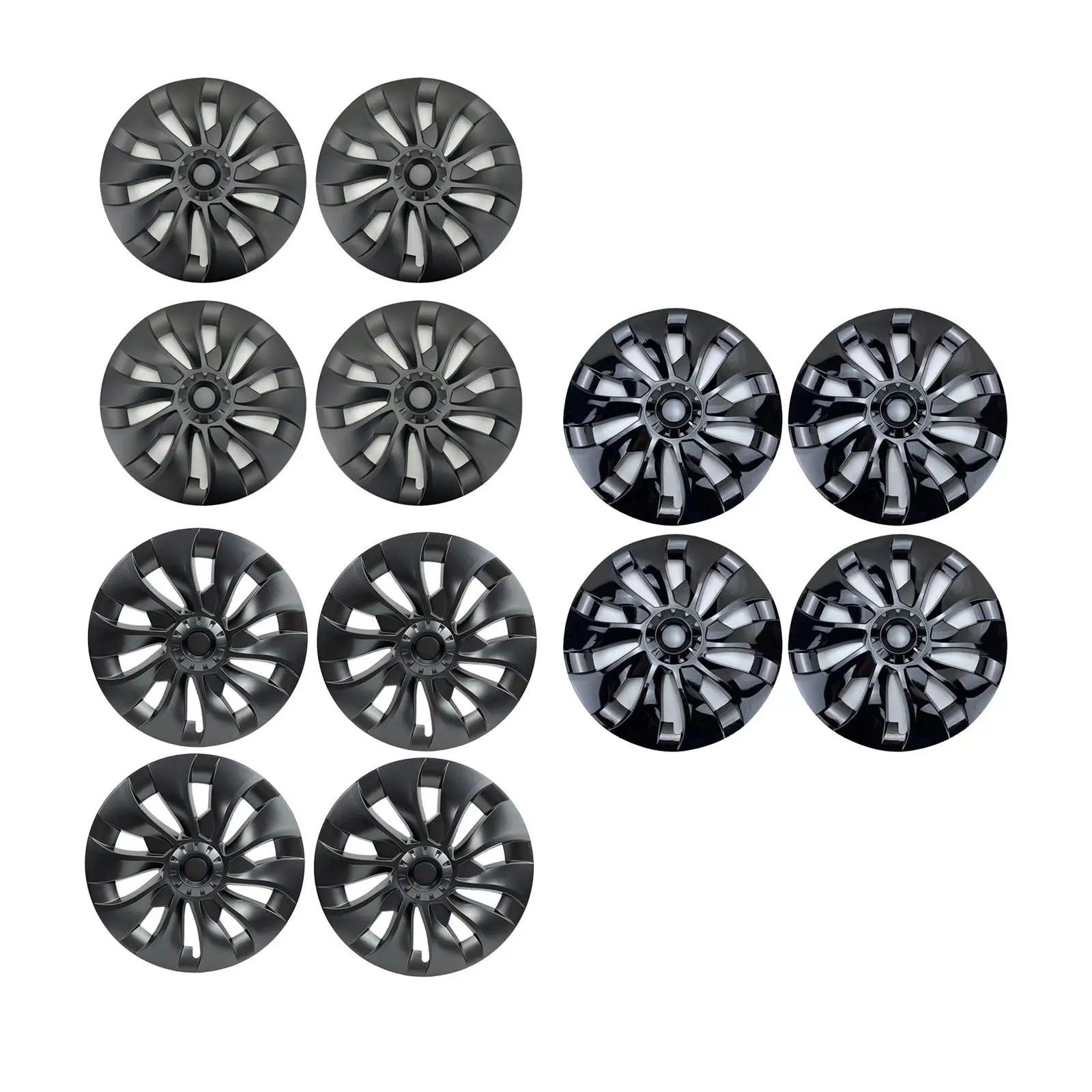 4 Pieces 18 inch Hub Cap Replacement Wheel Cap Cover Automobile Durable Full Rim Cover Replacement Hubcap for Tesla Model 3