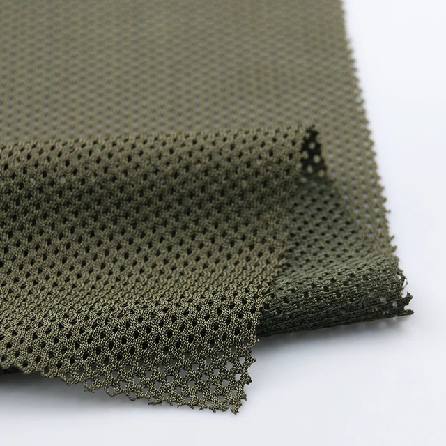 Dark Army Green Color Thicken Breathable Stylish Polyester Mesh Fabric  Custom Sewing Accessories 3D Mesh Fabric - China Mesh and Air Mesh price