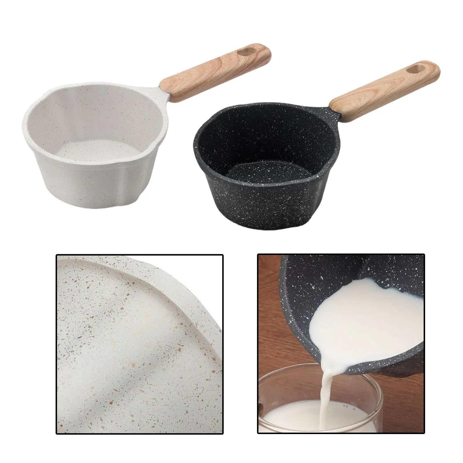 Milk Pan Small Saucepan Aluminium Butter Warmer Melting Pot Cooking Pot Milk Pot Non Stick for Gas Stove Kitchen