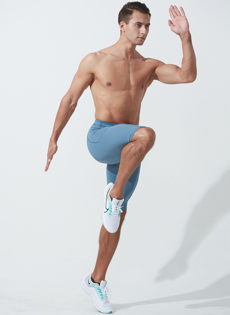 Compression Shorts Men Quick Dry Bodybuilding Tights Shorts Fitness Leggings Elastic Waist Sport Bottoms Gym Running Shorts Men