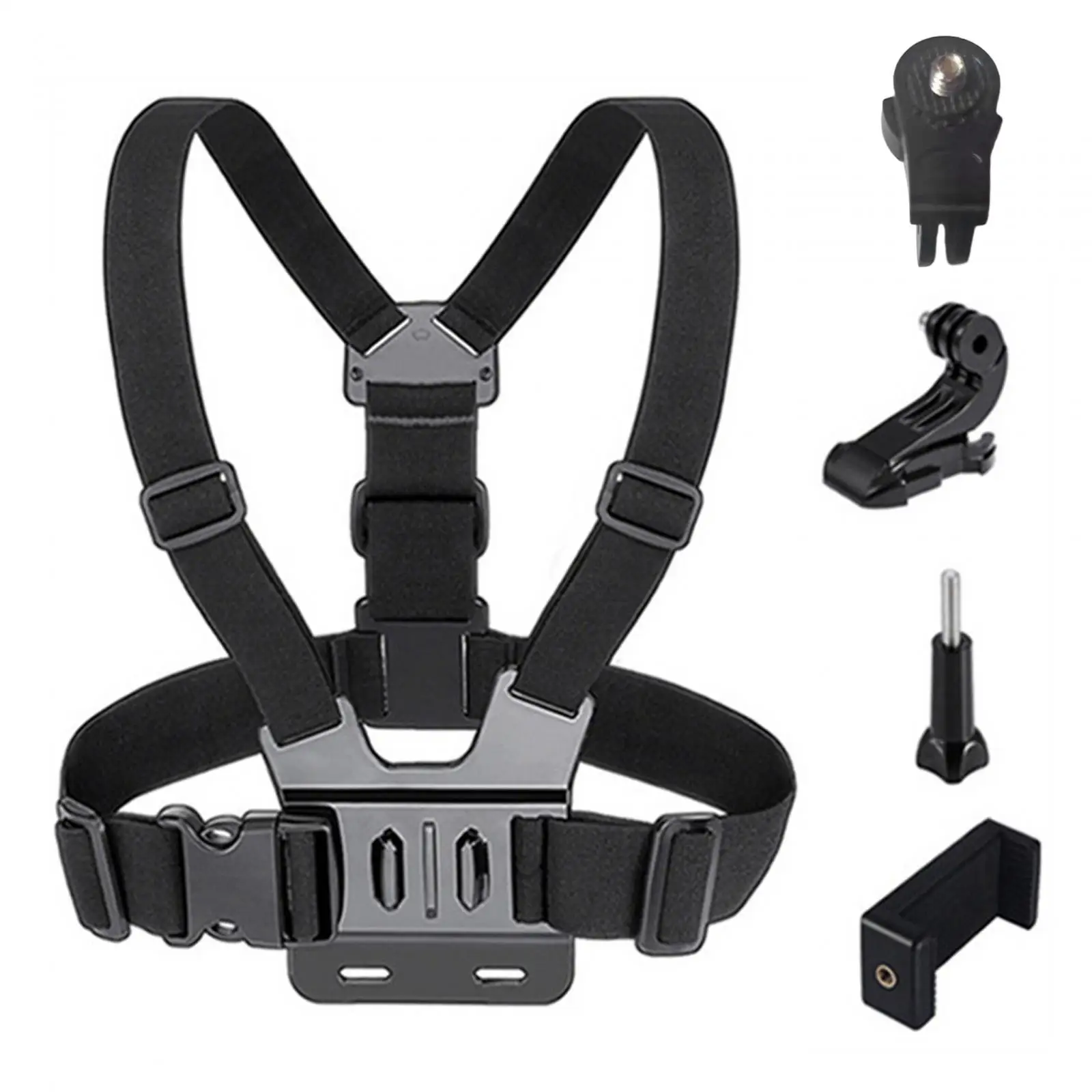 Mobile Phone Chest Strap Mount Cellphone Video Accessories Adjustable for Biking Snowboarding Vlogging Fishing Outdoor Sports