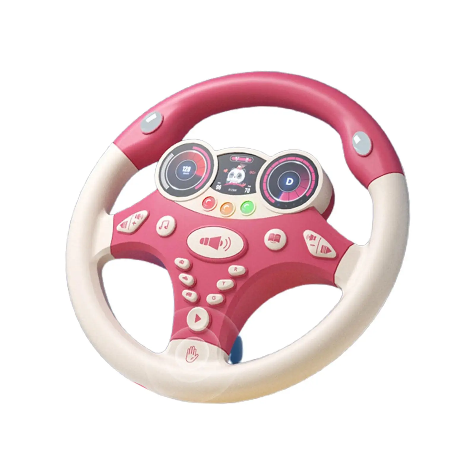 Multifunctional Electric Steering Wheel Toy Portable Car Driving Toy for Kids