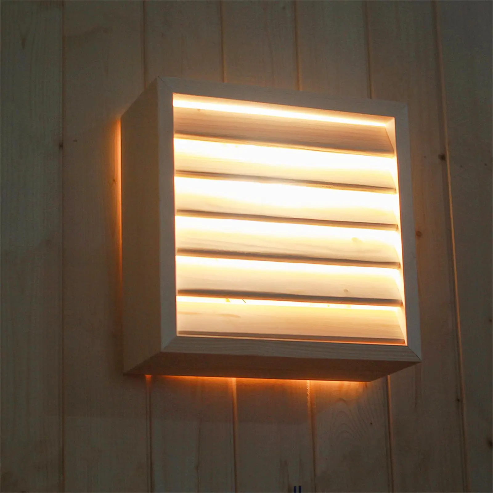 Eco-Friendly Wood Sauna Room Lampshades, Steam Room Light Lamp Shade, High