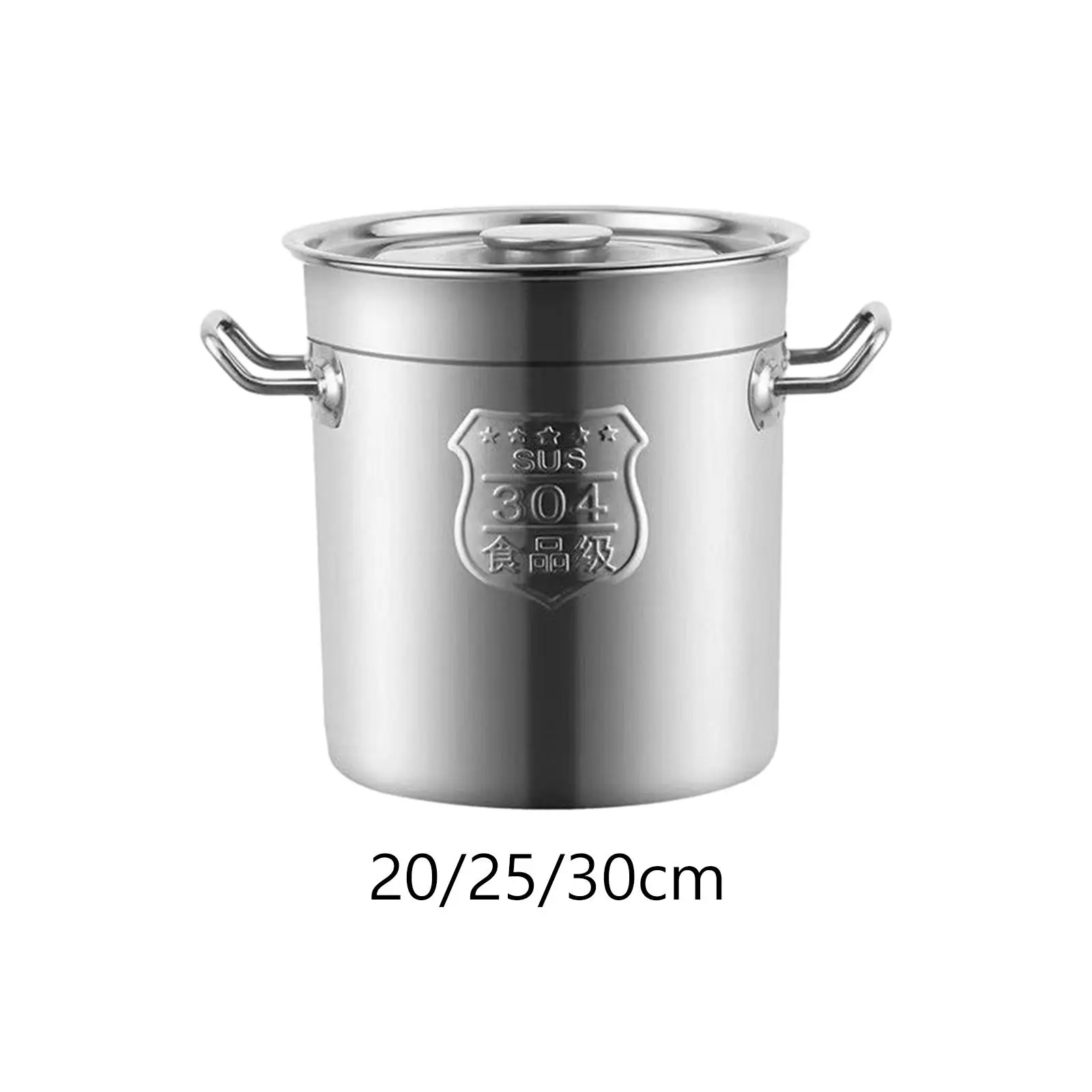304 Stainless Steel Soup Pot Cookware Polished Commercial Stockpot Household