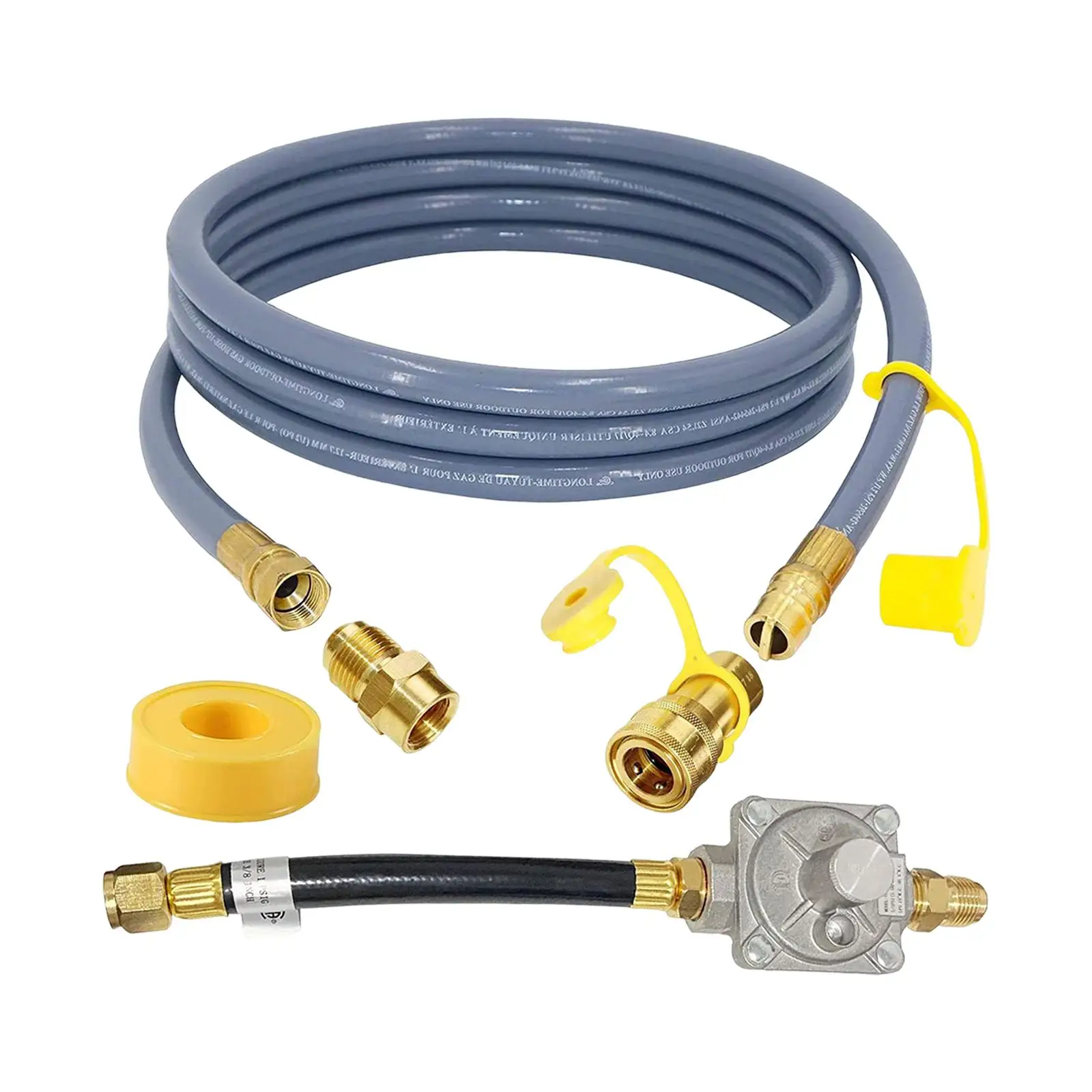 10 Feet 1/2 inch Natural Gas Hose with Quick Connect Fitting Propane to Natural Gas Conversion Kit for Grill Patio Heater