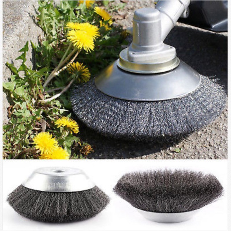 Title 6, 150/200mm Grass Trimmer Head Thin Steel Wire Br...