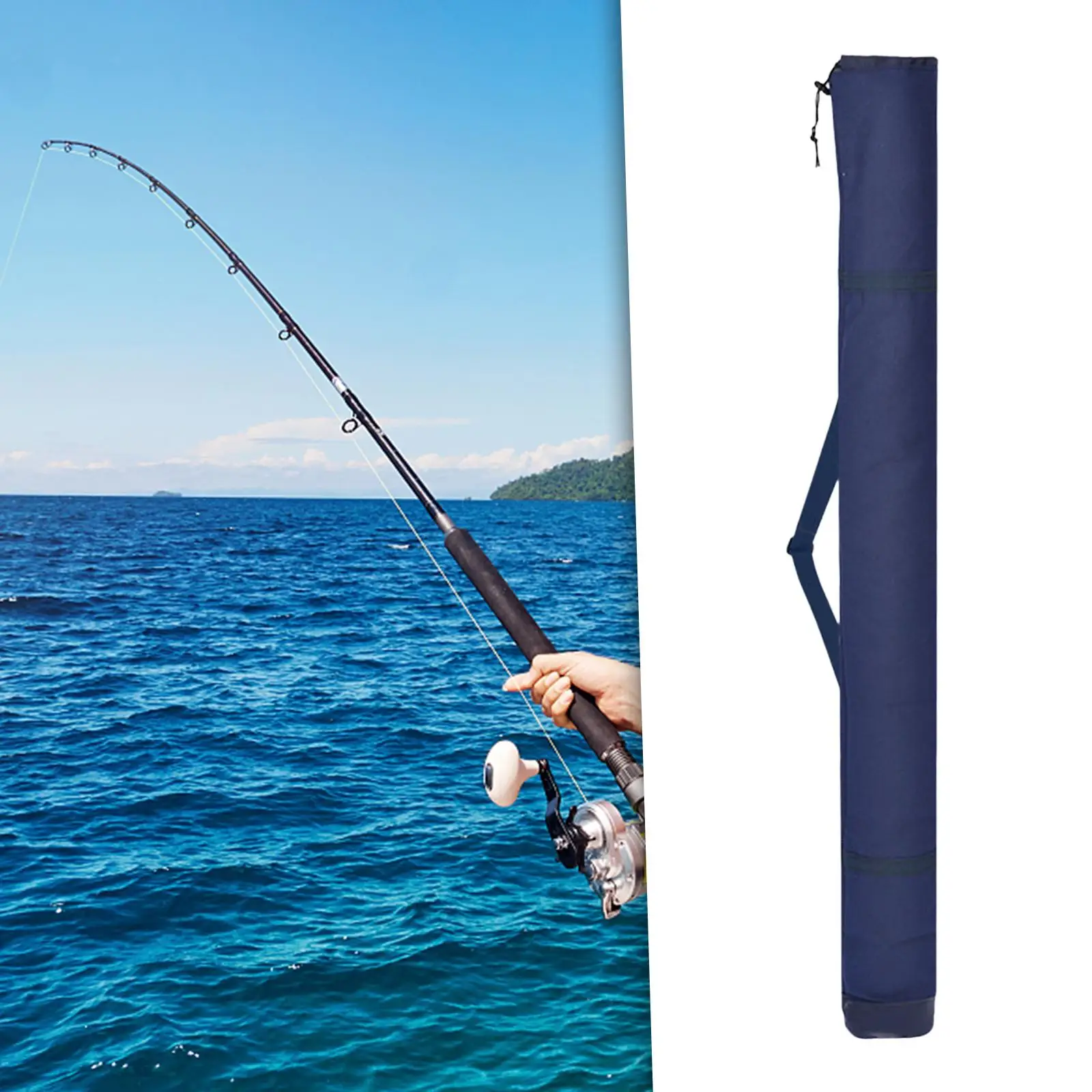Multifunction Fishing Rod Thick Umbrella Storage Bag Foldable Handbag Fishing Bag Portable for Outdoor Fishing