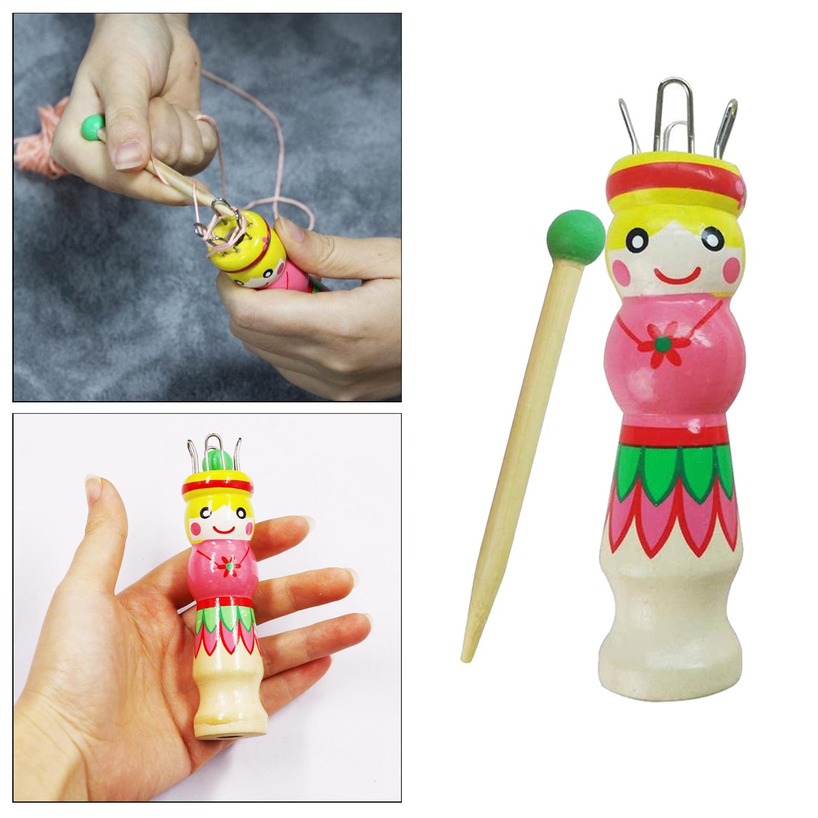 Wooden Yarn Wool Knitter Knitting Doll Craft Loom Rope Braided Maker Tools