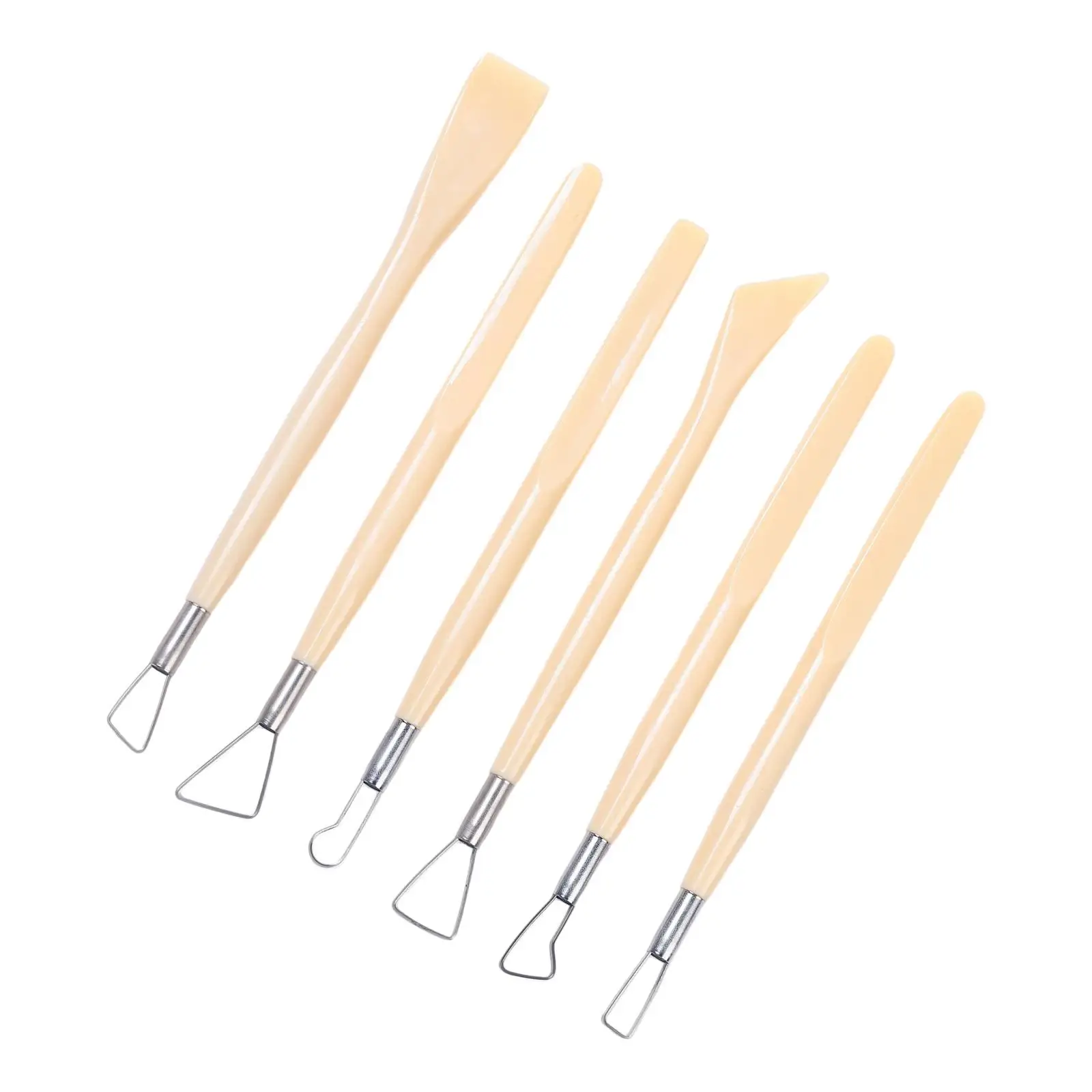 Pack of 6 Double Ended Modeling Sculpting Tool Multipurpose Accessories Durable with Different Tips for Detailing and Trimming