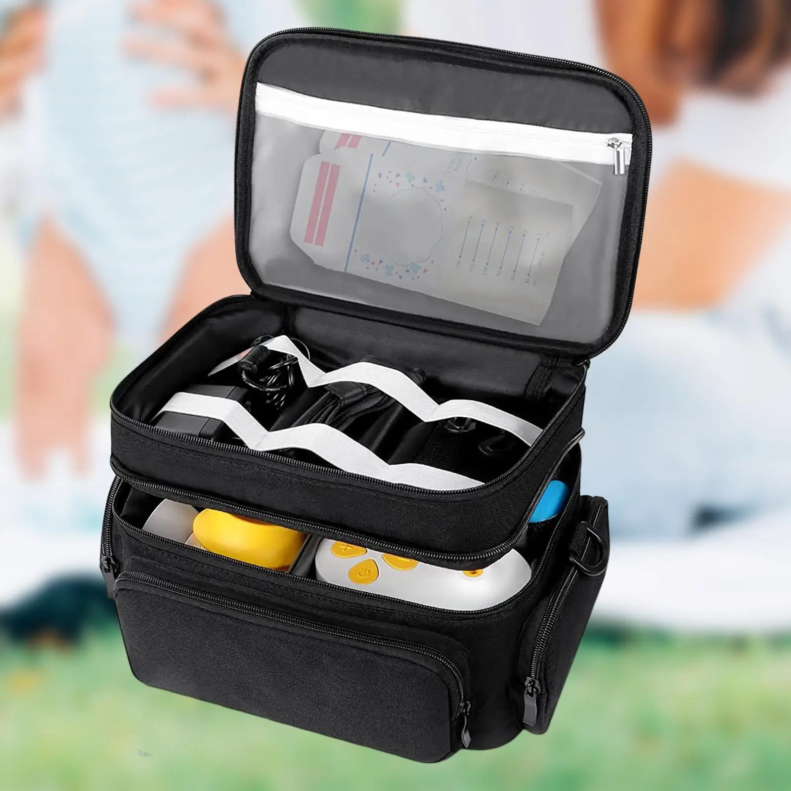 Breast Pump Bag Travel Bags Front Pockets Cooling Bag for Camping Picnic