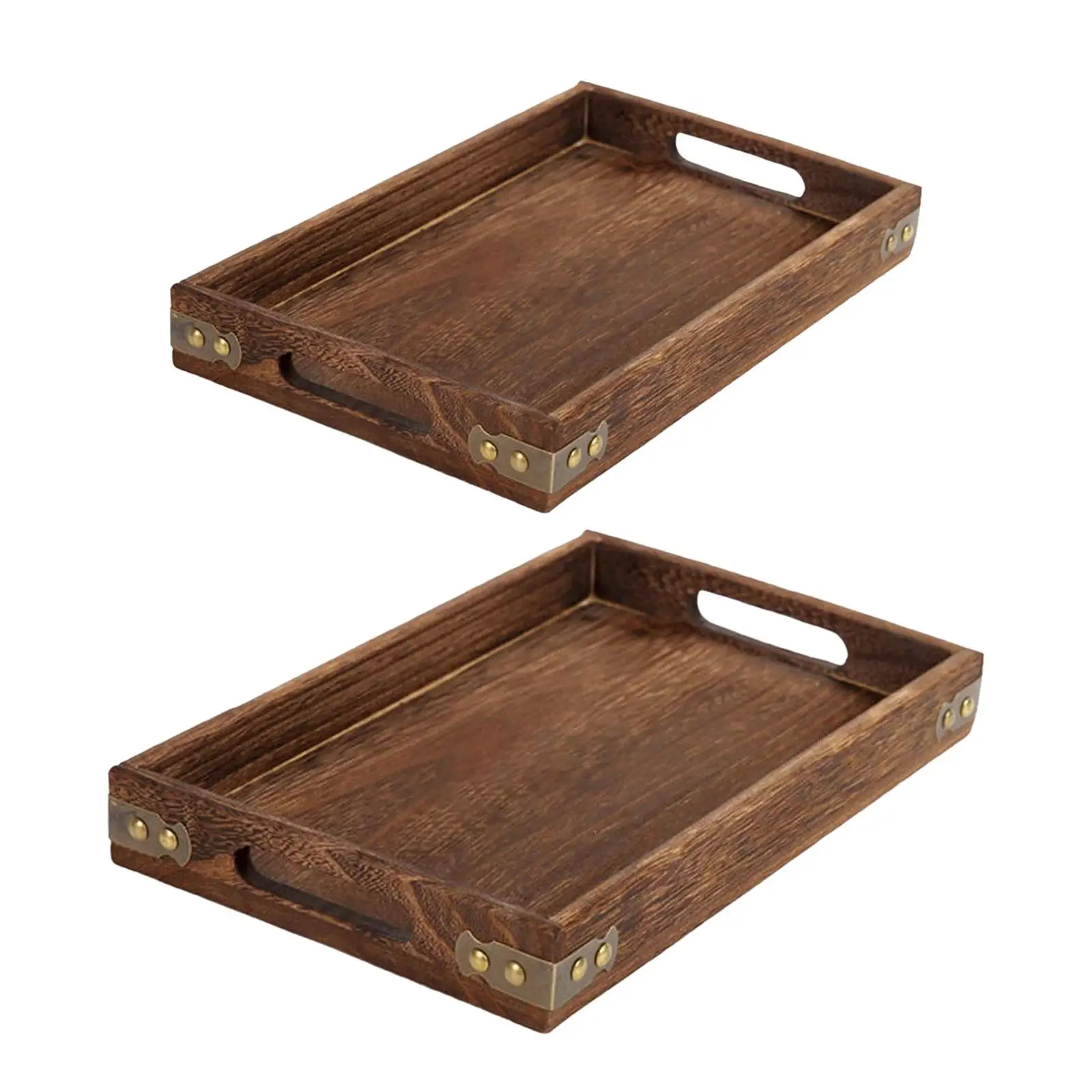 Wooden Serving Tray with Handle Eating Tray Housewarming Party Gift Durable