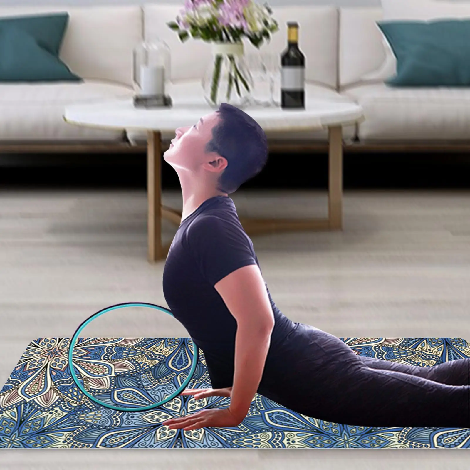 Yoga Mat Floor Protection Adult Unisex High Density Exercise Mat for Fitness