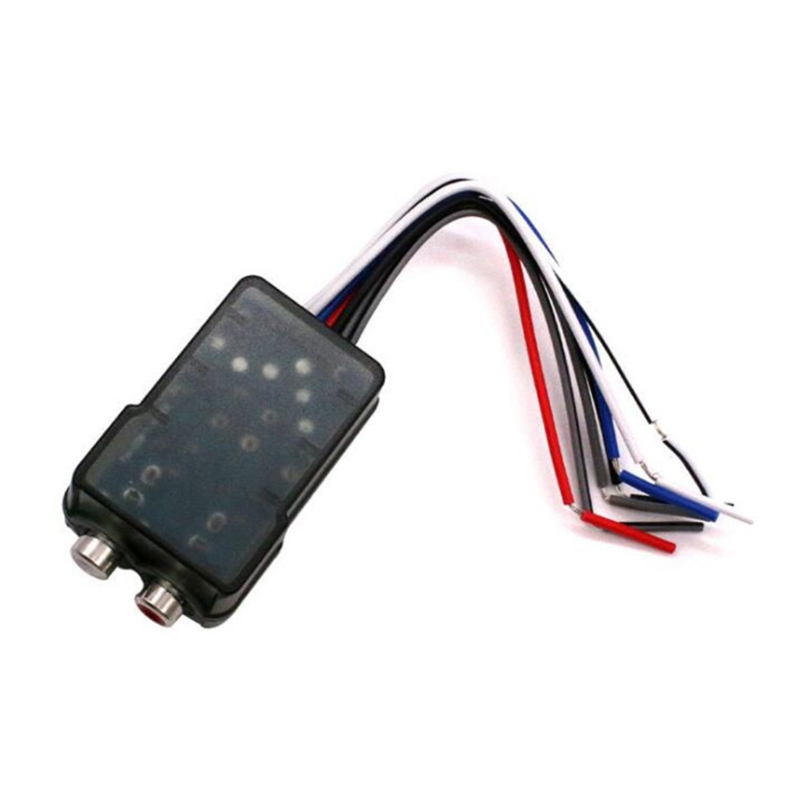 High-Performance Car Stereo Speak Hi-Low Converter RCA Adapter Quick-Connection for Auto Car Durable
