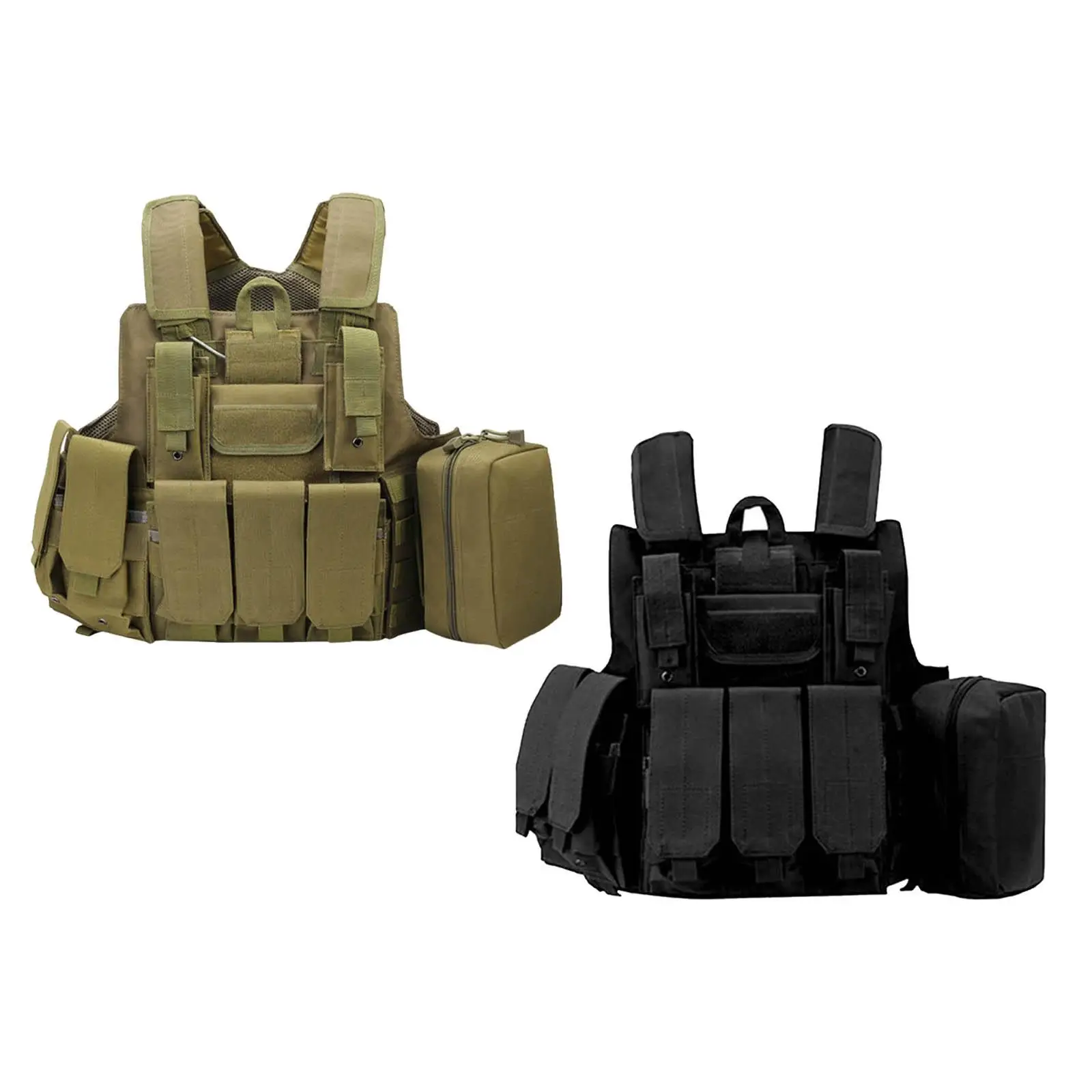 Amphibious Tactical Vest Hunting CS Combat Shooting Outdoor Men`s Adjustable Vest Plate Carriers Army Military Training Gear