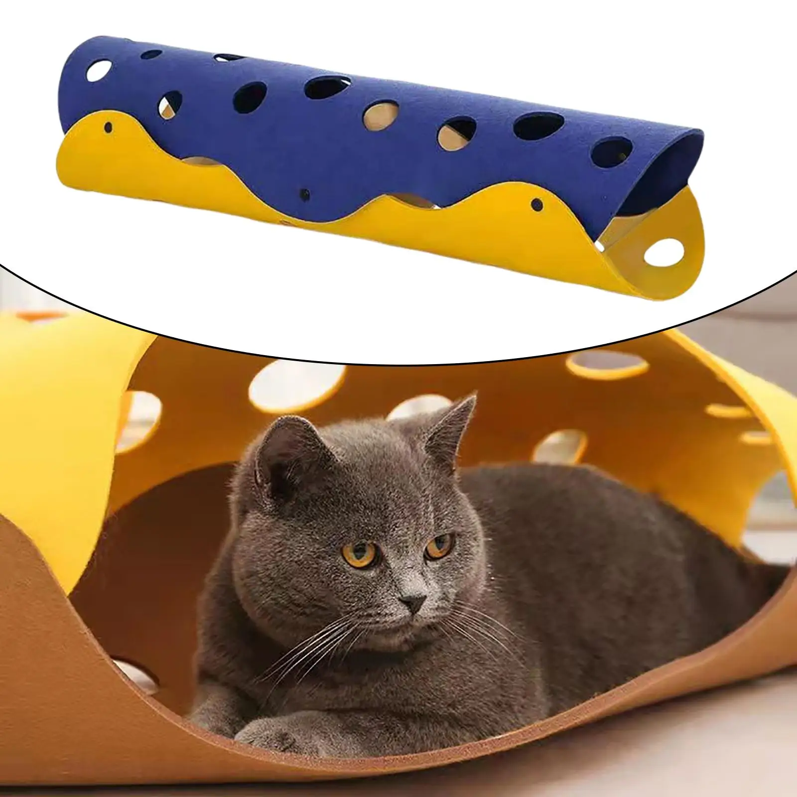 Collapsible Cat Tunnel Bed Thicken Kitten Toys Adventure Tunnel DIY Extendable
