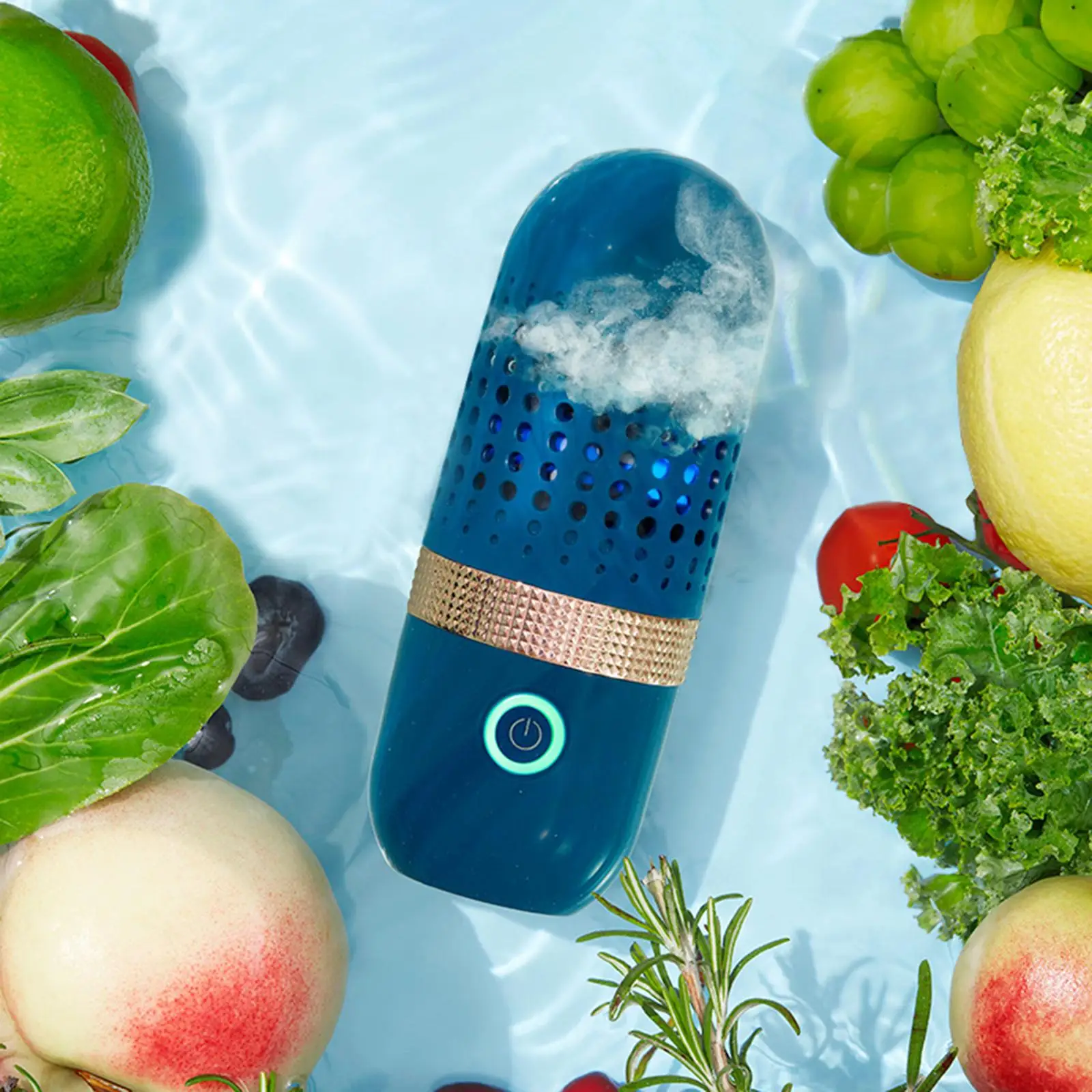 Multifunction Fruit Vegetable Cleaning Machine USB Rechargeable Detachable Fruit Sanitizer Capsule Shape Food Purifier for Meat