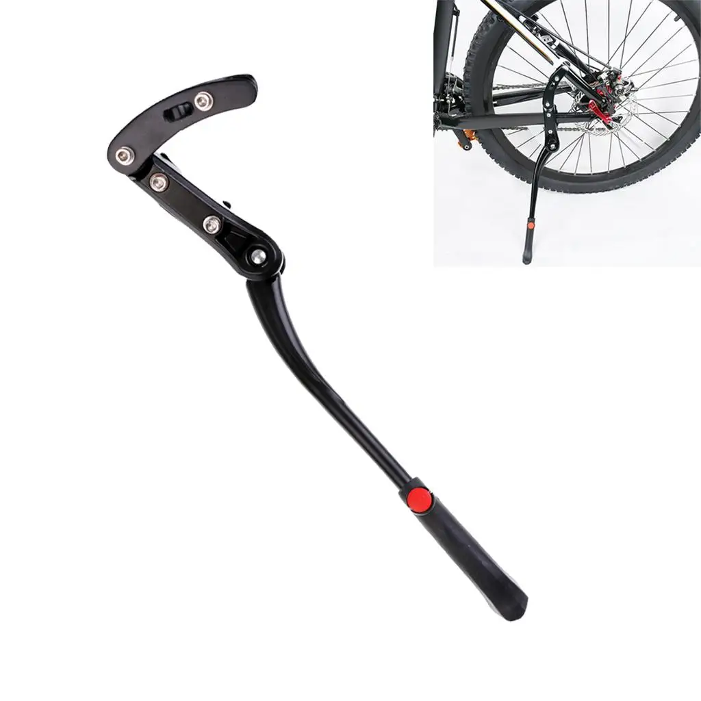 Aluminium Heavy Duty MTB Cycling Bike Rear Kickstand Kick Stand Side Prop Bicycle Supporter Parking Rack