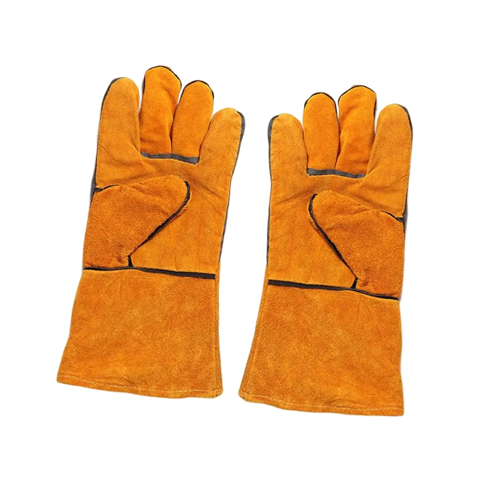 2x Heat Resistant Gloves Kitchen Baking Tool Oven Mitts for Firepit Kitchen Heatproof