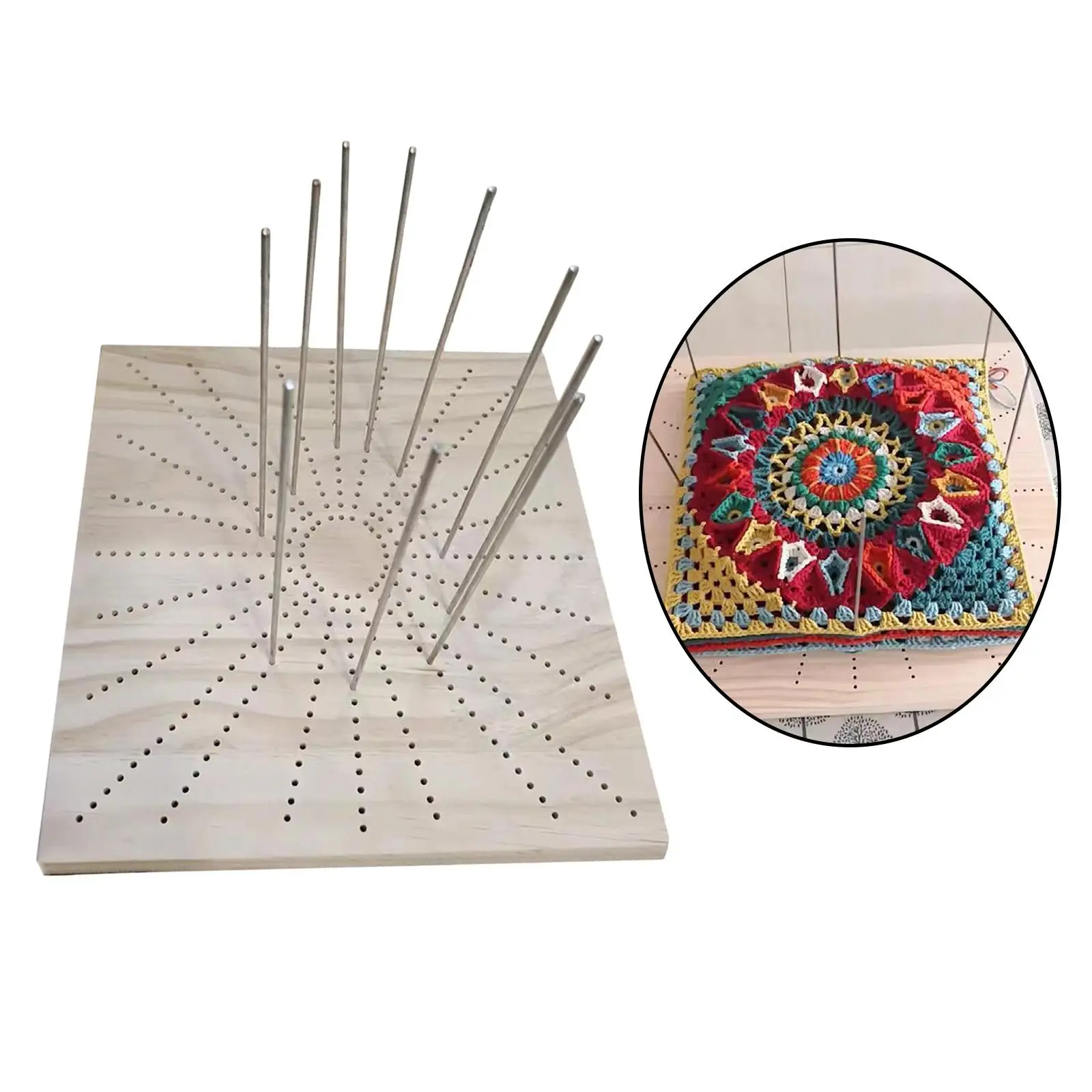 Crochet Blocking Board Unlimited Usages Wooden for Knitting and Crocheting