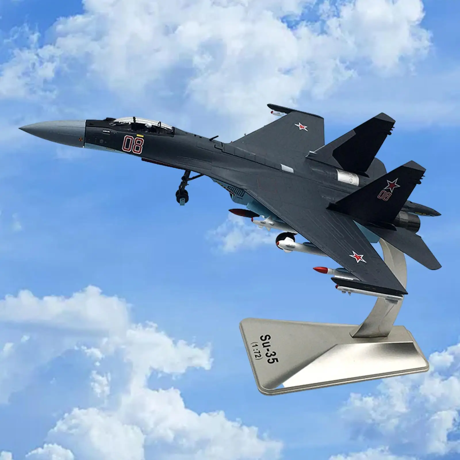 1:72 Scale  SU-35   Models Simulation  Toy Birthday Party Favors Office Decor Diecast Plane Model Kids 