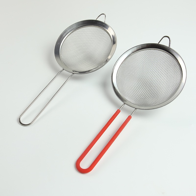 Stainless Steel 2 Layer 30 Fine Mesh Strainer Kitchen Flour Handheld Screen Mesh Flour Sieve (3Pcs)