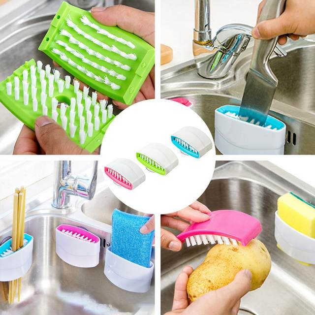 Kitchen Cleaner Brush U Shaped Soft Bristle Cleaning Brush for  Tableware/Knife/ Fork /Chopsticks Non-slip Hand-held Scrub Brush -  AliExpress