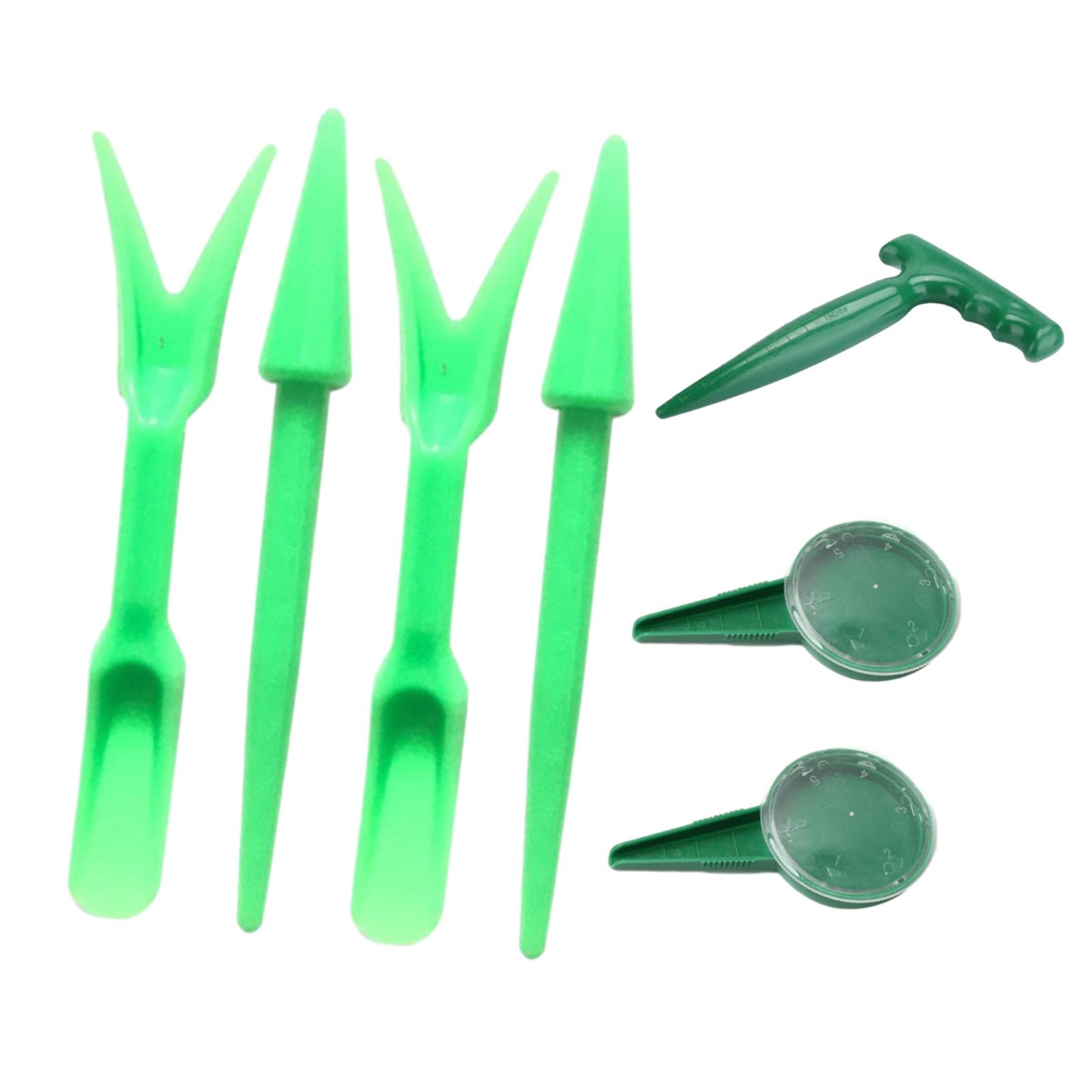 7x Seeding Tool Set Durable Garden Seeding Tool Seed Planter Tool Set for Garden Plant Pot Tool Sets Planting Vegetables Farm