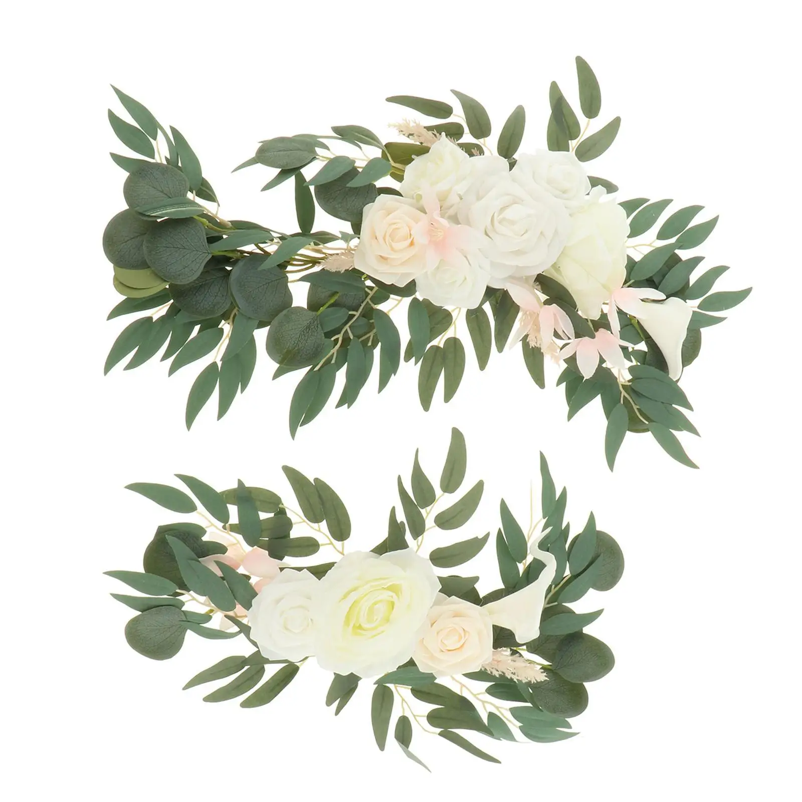 2 Pieces Artificial Flower Swag Wedding Arch Flowers for Wedding Table Centerpieces