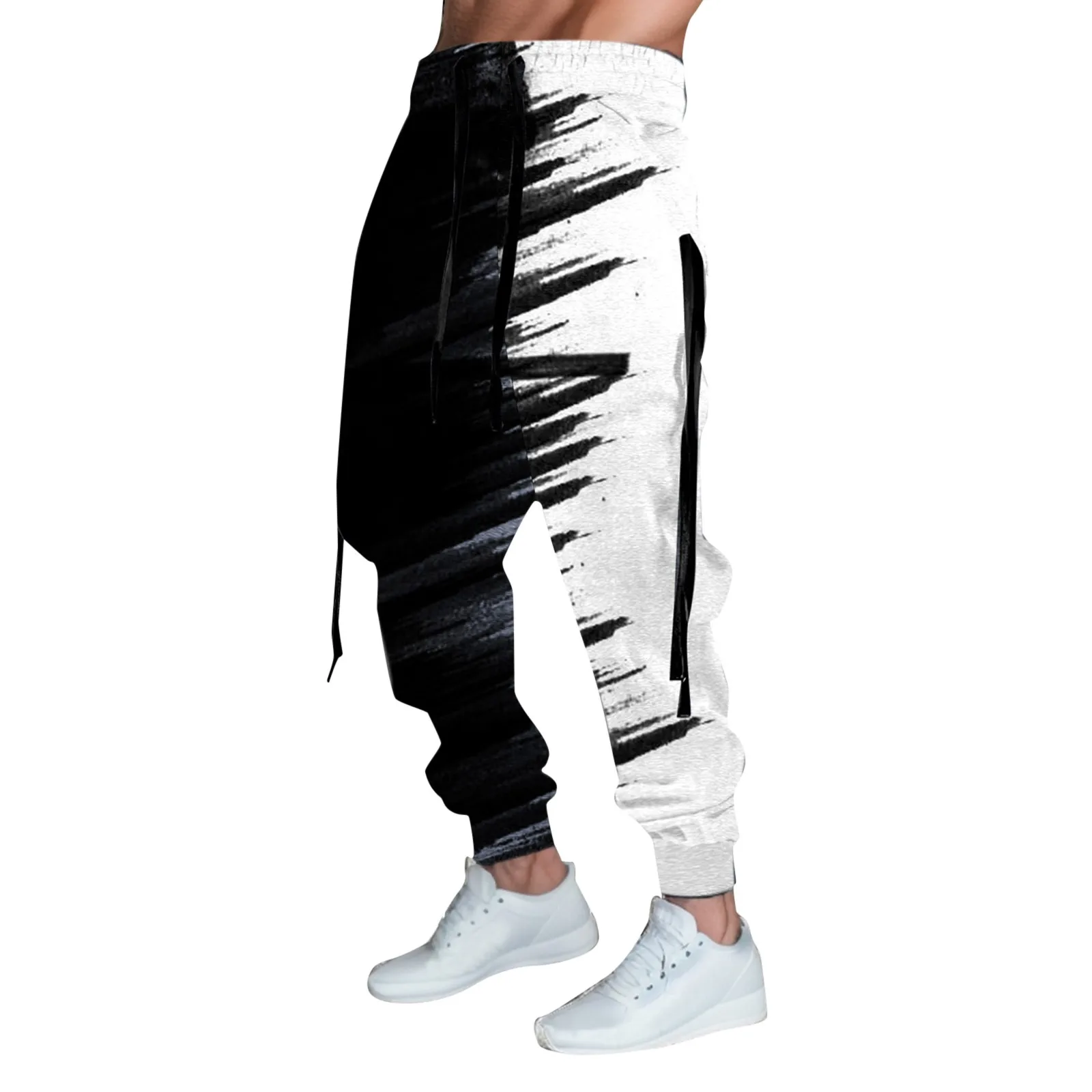 preto e branco, calça bandagem hip-hop, moda