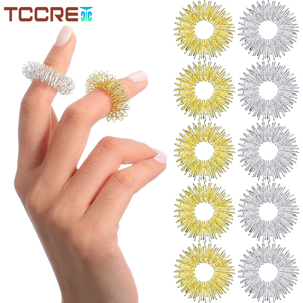 Best of 12Pcs / Lot Hot Sale Finger Massage Sujok Ring Acupuncture Ring Health Care Body Massage Chinese Medicine Color Gold Reviews & Tips