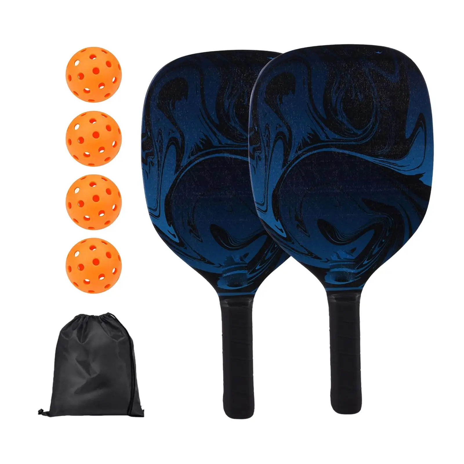 Pickleball Racket Kit Wood Accessories Storage Bag and 4 Balls Outdoor and