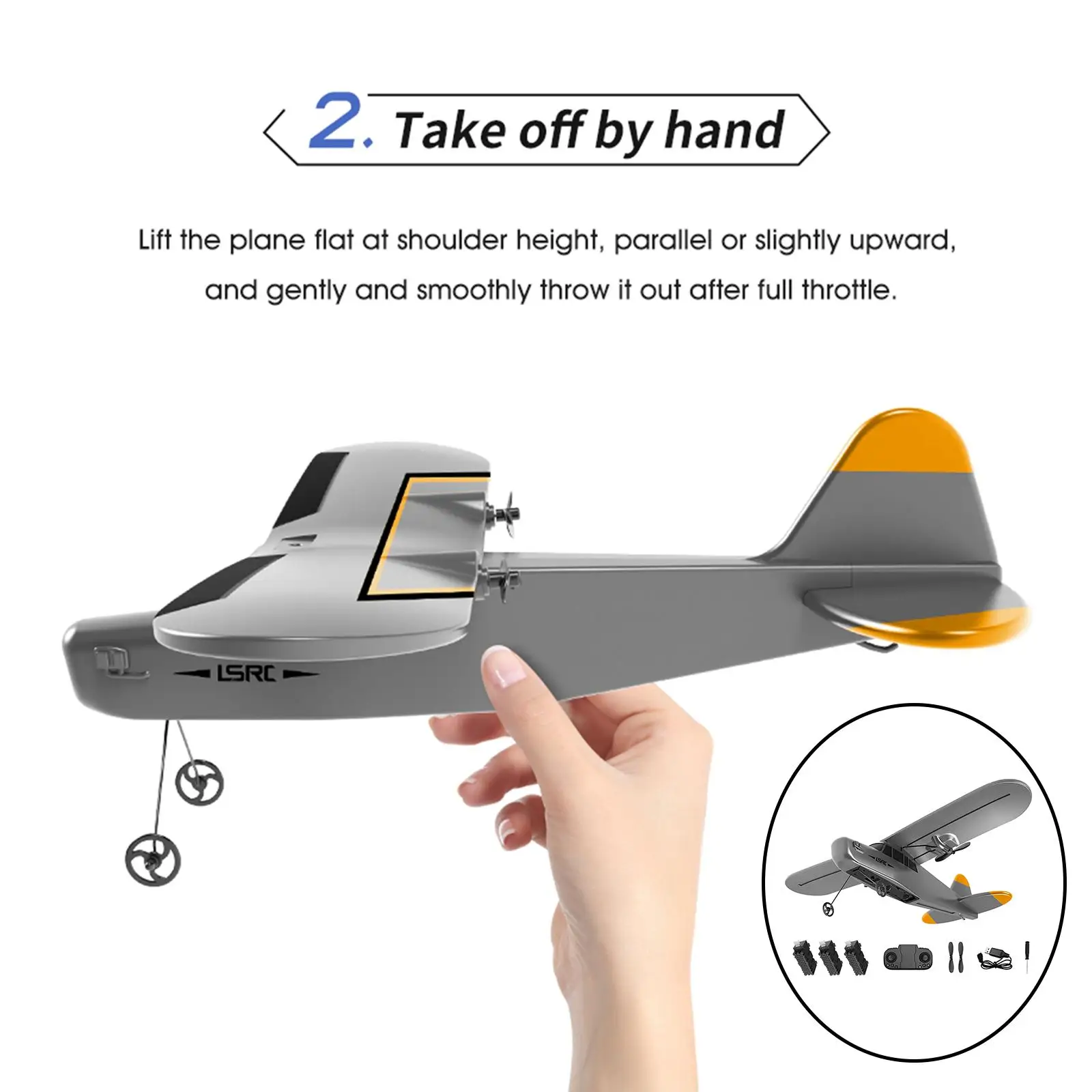 2 Channel  Bomber Outdoor Toy Foam  Fixed Wing Plane for Christmas Present Holiday Gifts Beginners Child Adults Kids