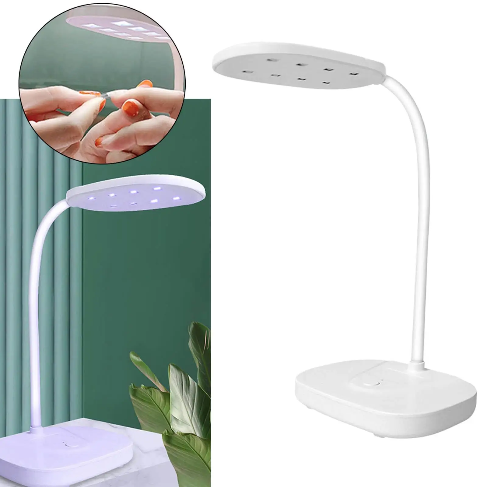 LED Nail Lamp Foldable Beauty Accessories Lightweight Portable Heating Light for Gel Nails Nail Art Salon Supplies Girls Women