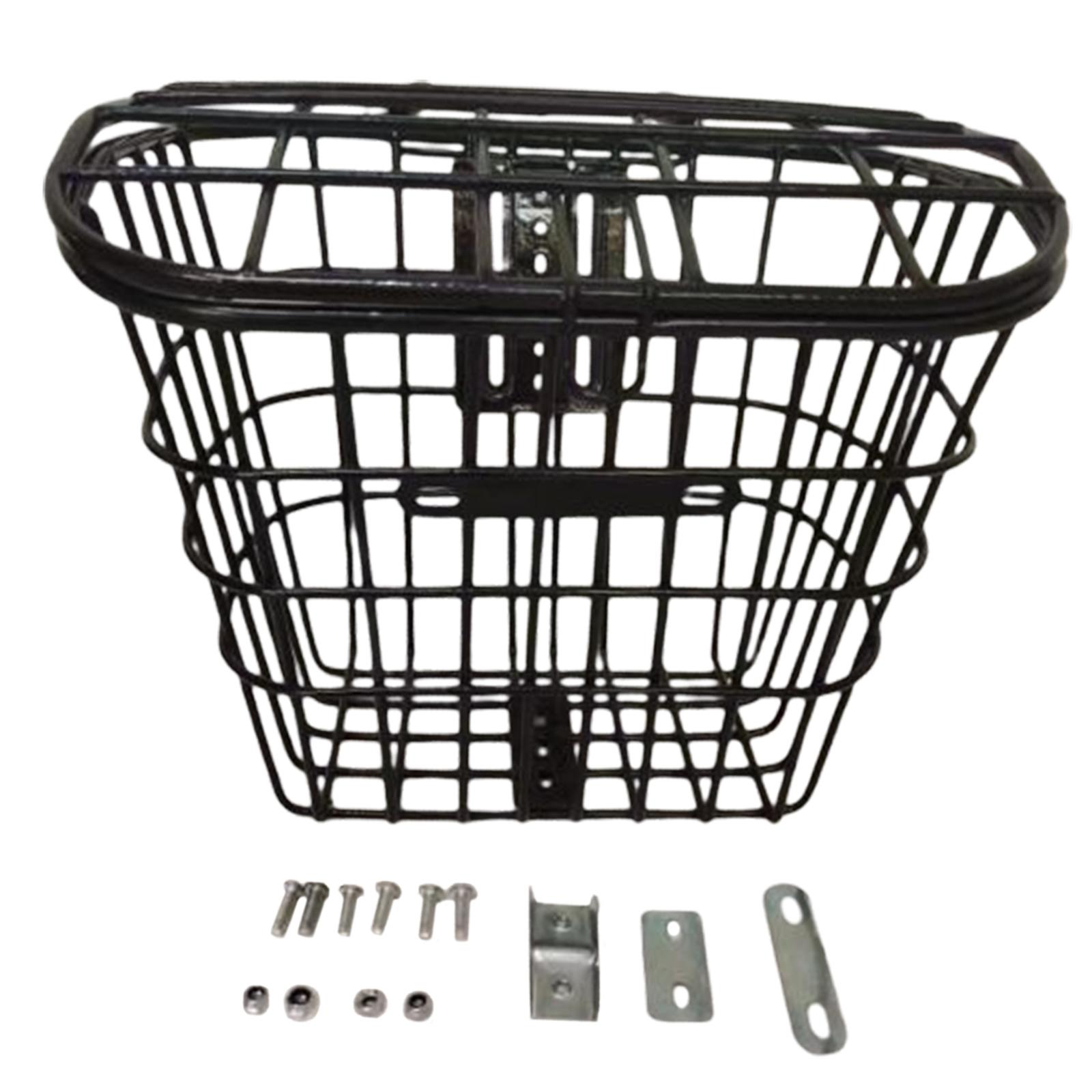 Bike Front Basket Sundries Container Removable Sturdy Bicycle Basket Folding Bike Frame Handlebar Basket for Road Bikes