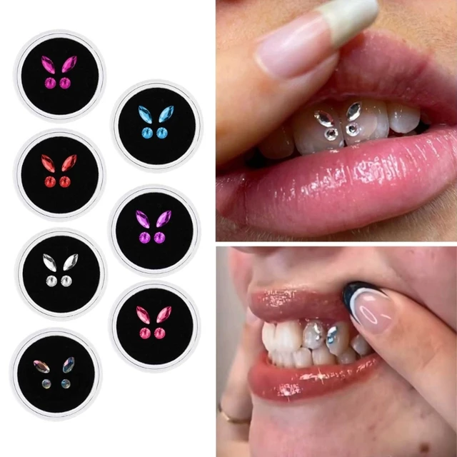 Tooth Gem Set Easy To Remove Beautiful White Tooth Jewelry Sturdy Reliable  Jewelry Bonding Gel Dental Cultural Product Glue Kit